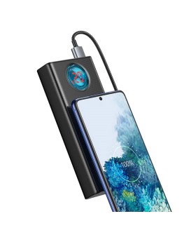 BASEUS POWERBANK AMBILIGHT 30000MAH, 4XUSB, USB-C, 65W (CZARNY)