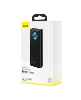 BASEUS POWERBANK AMBILIGHT 30000MAH, 4XUSB, USB-C, 65W (CZARNY)