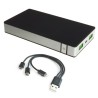 PowerBank PowerNeed P10000B (10000mAh microUSB, USB 2.0 kolor czarny)
