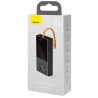 BASEUS POWERBANK ELF 20000MAH, PD, 2XUSB, USB-C + KABEL USB-C 65W (CZARNY)