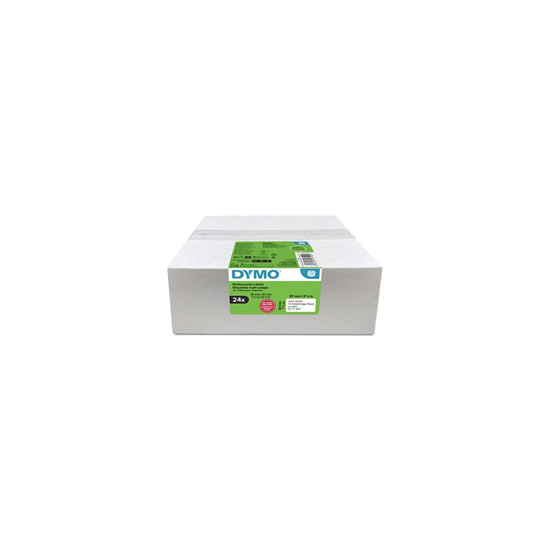 Dymo etykiety papierowe 57mm x 32mm, białe, uniwersalne, usuwalne, 24 x 1000 szt., 2223590, op. 24 rolki, cena za 1 szt