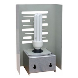 Lampa owadobójcza 230 V, do 50 m2, 20W, srebrny, Format1, IGLUCN, IP20, z lepem na owady