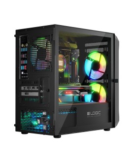 LOGIC OBUDOWA PORTOS ARGB MINI USB 3.0 BLACK