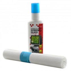 Środki czyszczące zestaw do ekranów, spray 50ml, 10 serwetek, Logo