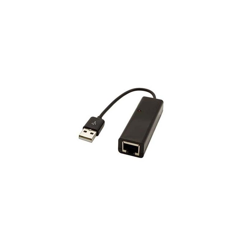 USB/LAN adapter (2.0), USB A M - RJ45 F, czarna