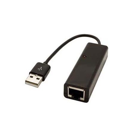 USB/LAN adapter (2.0), USB A M - RJ45 F, czarna