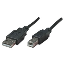 Logo USB kabel (2.0), USB A M - USB B (M), 1.8m, blister