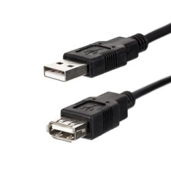 Przedłużacz USB (2.0), USB A M - USB A F, 3m, czarna, EOL