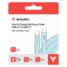 Verbatim USB-C kabel SoftTouch USB C (M) - USB C (M), 60W, 1.2m, Cyan, box, 30273