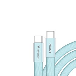Verbatim USB-C kabel SoftTouch USB C (M) - USB C (M), 100W, 1.2m, niebieski, box, 30276