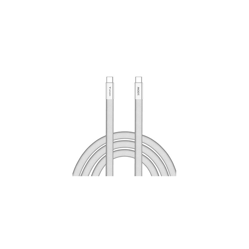 Verbatim USB-C kabel SoftTouch USB C (M) - USB C (M), 100W, 1.2m, Biały, box, 30277