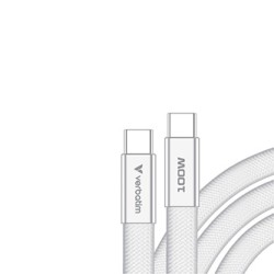 Verbatim USB-C kabel SoftTouch USB C (M) - USB C (M), 100W, 1.2m, Biały, box, 30277