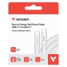 Verbatim USB-C kabel SoftTouch USB C (M) - USB C (M), 100W, 1.2m, Biały, box, 30277