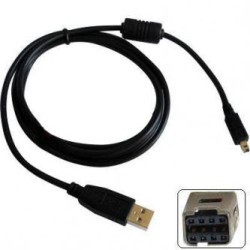 Logo USB kabel (2.0), USB A M - 8-pin M, 26726, 1.8m, czarny, MINOLTA, EOL