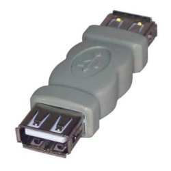 USB złączka, (2.0), USB A F - USB A F, szara, Logo blister 29241, EOL
