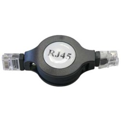Przewód LAN UTP patchcord, Cat.5e, RJ45 M - RJ45 M, 1.2 m, nieekranowany, nawijany, czarny, economy, EOL