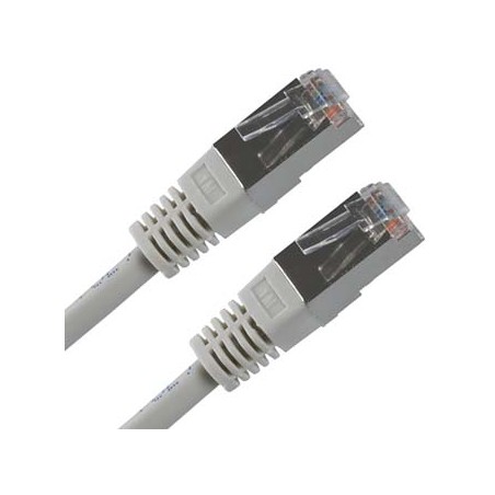 Przewód LAN FTP patchcord, Cat.5e, RJ45 M - RJ45 M, 1.5 m, chroniony, szary, economy