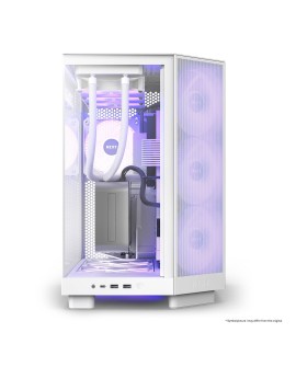NZXT OBUDOWA KOMPUTEROWA NZXT H6 FLOW RGB MIDI TOWER Z OKNEM BIAŁA
