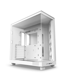 NZXT OBUDOWA KOMPUTEROWA NZXT H6 FLOW RGB MIDI TOWER Z OKNEM BIAŁA