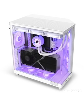 NZXT OBUDOWA KOMPUTEROWA NZXT H6 FLOW RGB MIDI TOWER Z OKNEM BIAŁA
