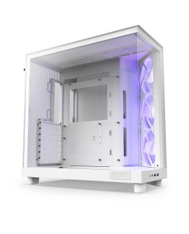 NZXT OBUDOWA KOMPUTEROWA NZXT H6 FLOW RGB MIDI TOWER Z OKNEM BIAŁA