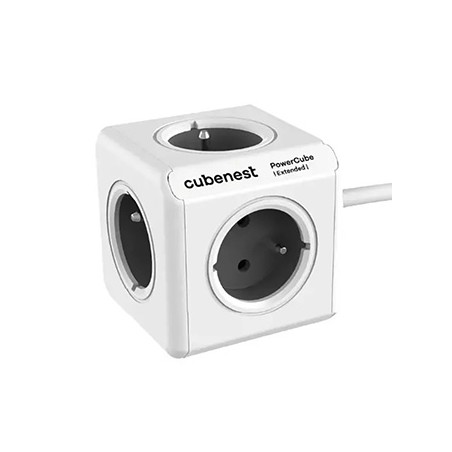 Cubenest - PowerCube, 1.5m, Extended, szara, POWERCUBE, 5 gniazd