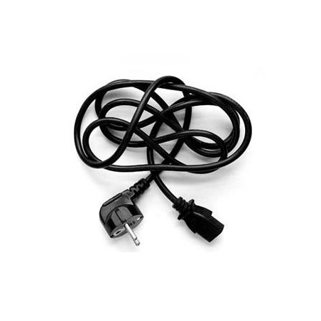Kabel sieciowy 230V zasilacz, CEE7 (widelec) - C13, 5m, VDE approved, czarny, Logo