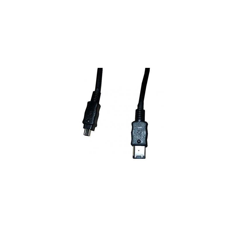 FireWire kabel IEEE 1394 (6pin) samec - IEEE 1394 (4pin) samec, 2 m, czarny, opakowanie bulk, EOL