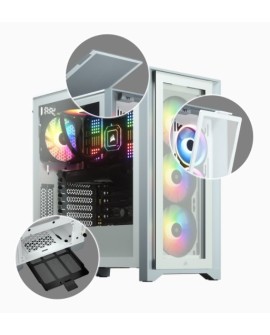 Corsair iCUE 4000X RGB Midi Tower Biały