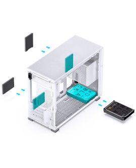 Jonsbo D31 MESH Screen Micro-ATX Tempered Glass white