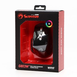 Marvo G803 Mysz bezprzewodowa, czarna, 4000DPI
