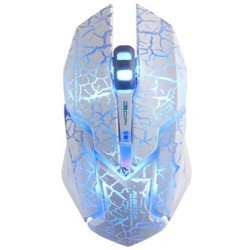 E-blue Auroza Gaming Mysz przewodowa, biała, 4000DPI, e-box