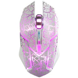 E-blue Auroza Gaming Mysz przewodowa, biała, 4000DPI, e-box