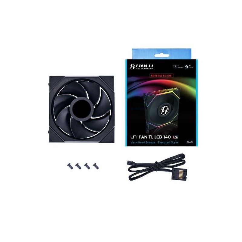 Lian Li UNI FAN TL LCD Obudowa komputera Wentylator 14 cm Czarny