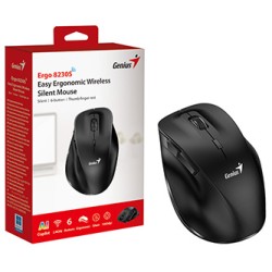 Genius Ergo 8230S Mysz bezprzewodowa, czarna, 1600DPI