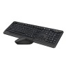 A4Tech FG1012 Zestaw klawiatur bezprzewodowa CZ, czarna z myszą optyczną bezprzewodową, AA, klasyczna, 2.4 [Ghz]