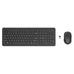 HP 330 Zestaw klawiatur bezprzewodowa US, czarna z myszą optyczną bezprzewodową, AAA, klasyczna, 2.4 [GHz]