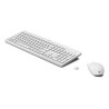 HP HP 230 Zestaw klawiatur bezprzewodowa CZ, biała z myszą optyczną bezprzewodową, AA, klasyczna, nano odbiornik USB rodzaj 2.4 