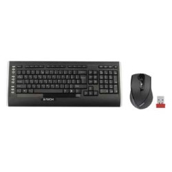 A4Tech 9300F zestaw klawiatura bezprzewodowa CZ/US, czarna z myszą optyczną bezprzewodową, AAA, klasyczna, 2.4 [GHz]
