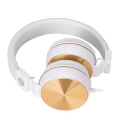 HP DHH-1206 White słuchawki z mikrofonem, przewodowa, biało-złota, klasyczna typ 3,5mm jack