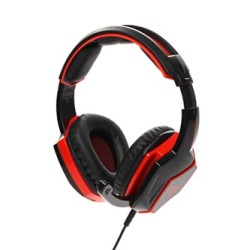 Red Fighter H2 Gaming Headset, słuchawki z mikrofonem, przewodowa, czarno-czerwona, 2x 3.5 mm jack