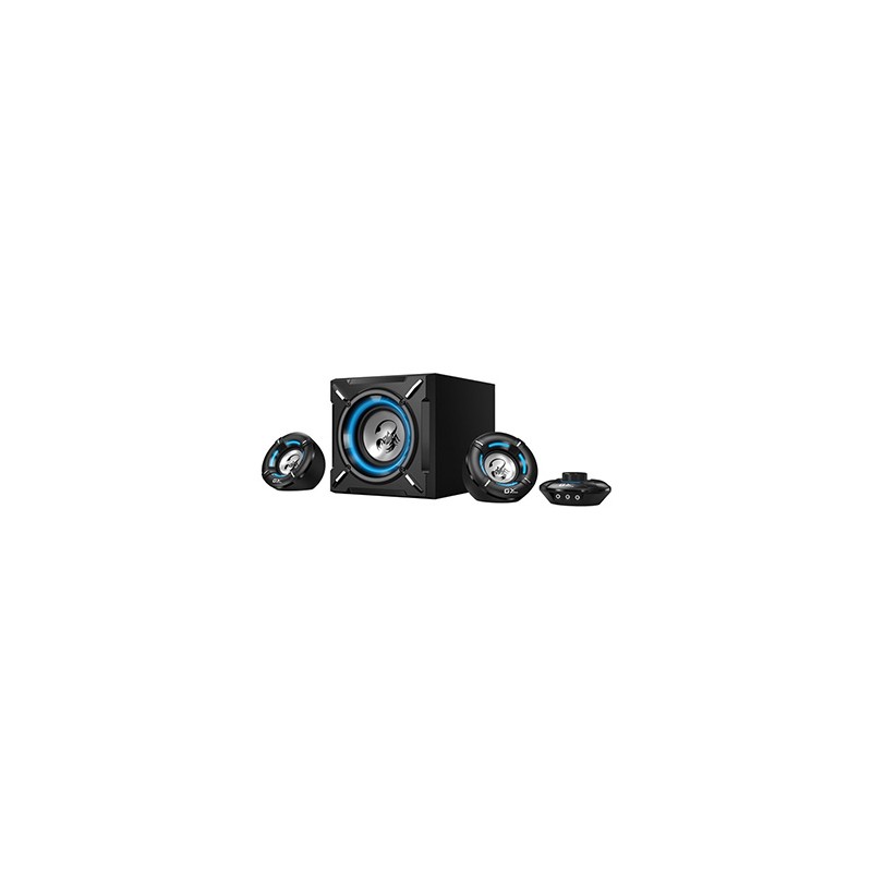 Genius głośniki SW-G2.1 1000, 2.1, 26W, czarne, regulacja głośności, niebieskie podświetlenie, 3,5 mm jack, 60Hz~20kHz