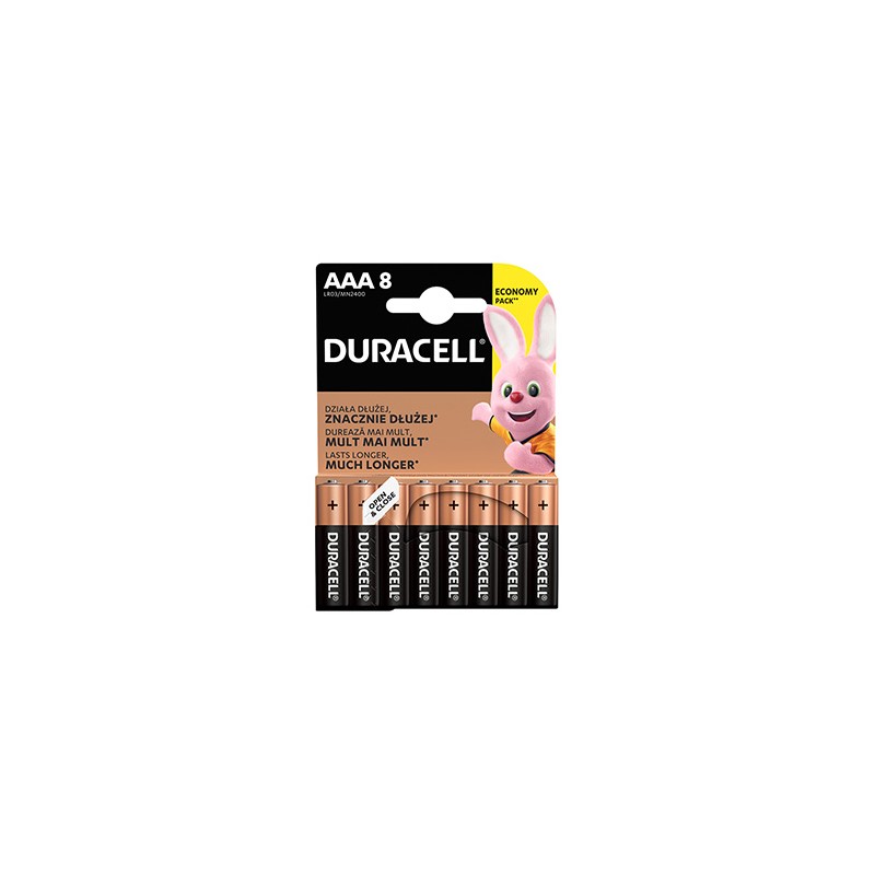 Duracell BASIC Jednorazowa alkaliczna baterie AAA, 8-pack