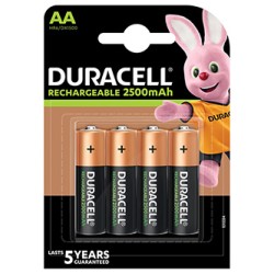 Duracell Akumulatorki NiMH baterie AA, 4-pack