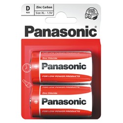 Panasonic Jednorazowa cynkowo-węglowa baterie D, 2-pack