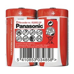 Panasonic Jednorazowa cynkowo-węglowa baterie D, 2-pack