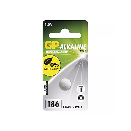 GP Jednorazowa alkaliczna baterie LR43, 1-pack