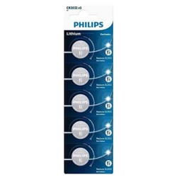 PHILIPS Jednorazowa litowa baterie CR2032, 5-pack