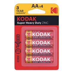 Kodak SUPER HEAVY DUTY Jednorazowa cynkowo-węglowa baterie AA, 4-pack
