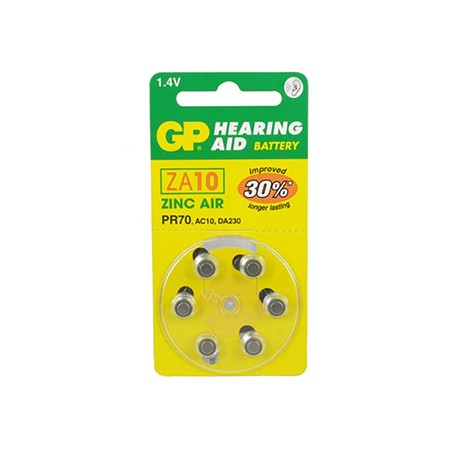 GP Jednorazowa cynkowo-powietrzna. baterie ZA, 6-pack